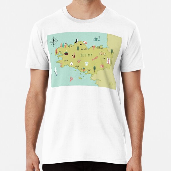 Item preview, Illustrated map of Brittany designed and sold by ymkesinfogr.