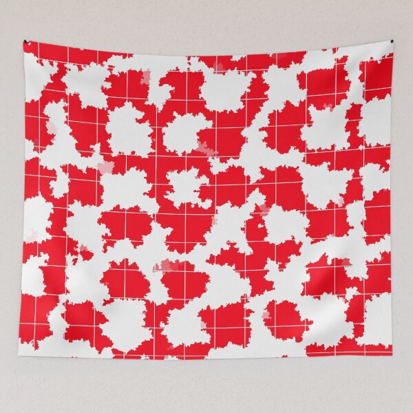Item preview, Red White Irregular Abstract Pattern Design  designed and sold by PatternTitan.
