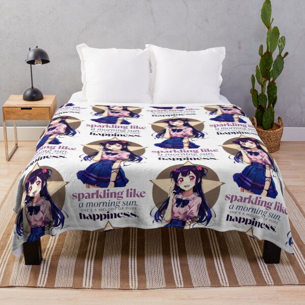Item preview, She's A Melody Of Pure Happiness Shining In Blue And Red designed and sold by SplashTastic.