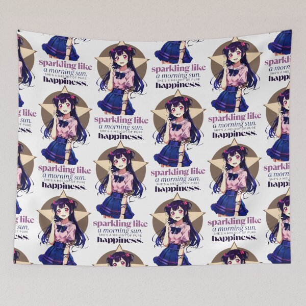 Item preview, She's A Melody Of Pure Happiness Shining In Blue And Red designed and sold by SplashTastic.