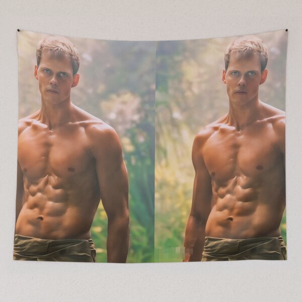Item preview, Bill Skarsgard Shirtless designed and sold by sarzerdesigns.
