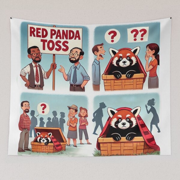 Item preview, Red Panda Toss designed and sold by nikkolaus.