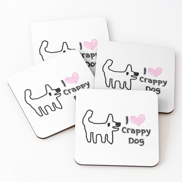 Item preview, I love crappy dog - happy dog, smile, love and cuddles! designed and sold by TheRubberOnion.