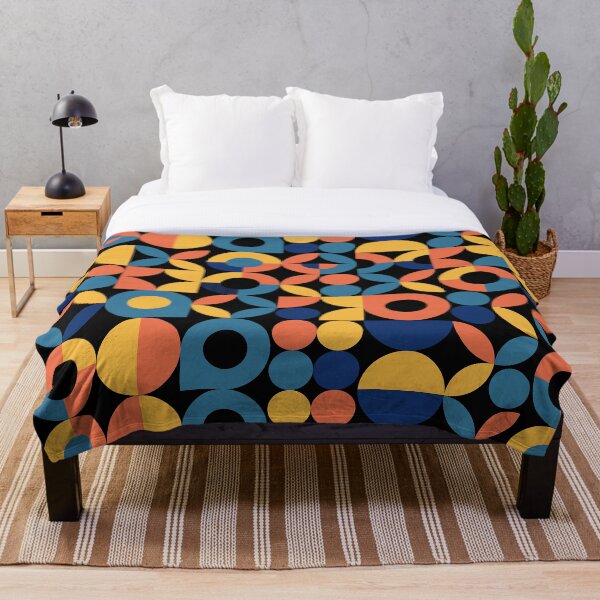 Item preview, Abstract geometric pattern with retro colors, colorful circles and shapes designed and sold by Andrey Prokopenko.