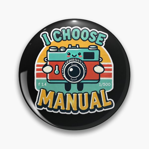 Item preview, I Choose Manual – Retro Camera Design Dark Version designed and sold by EmersionPrints.