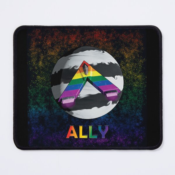 Item preview, LGBTQ+ Ally Planet and Ship with Text designed and sold by SnapV.