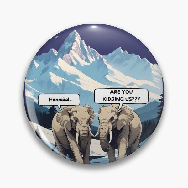 Item preview, Funny elephants Hannibal  crossing the Alps Punic Wars  designed and sold by Toga & Tonic.