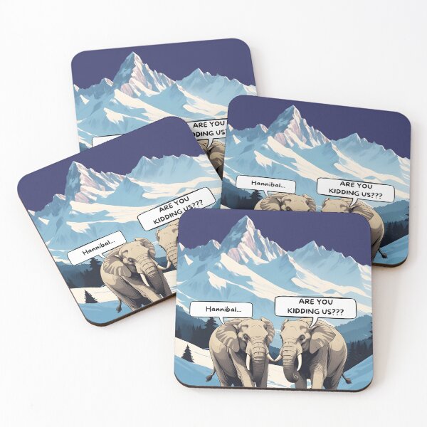 Item preview, Funny elephants Hannibal  crossing the Alps Punic Wars  designed and sold by Toga & Tonic.