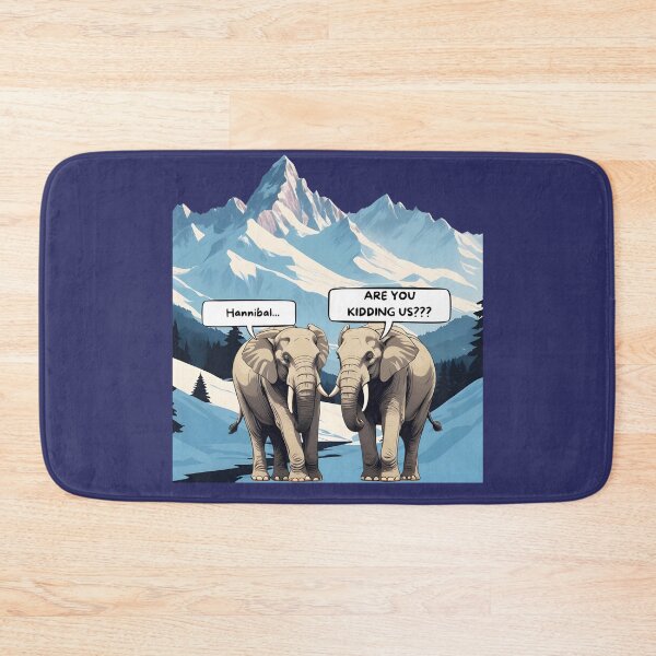 Item preview, Funny elephants Hannibal  crossing the Alps Punic Wars  designed and sold by Toga & Tonic.