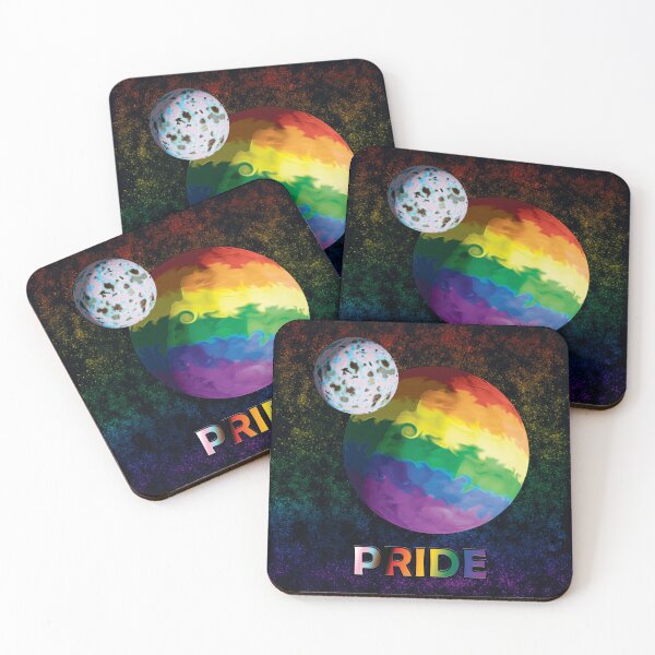 Item preview, Progress Pride Planet and Moon with Text designed and sold by SnapV.