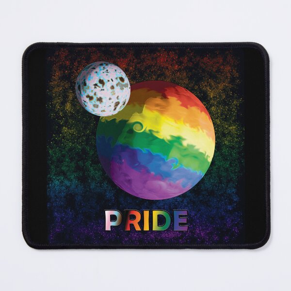 Item preview, Progress Pride Planet and Moon with Text designed and sold by SnapV.