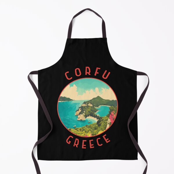 Item preview, Corfu Greece Retro Distressed Circle designed and sold by KrisSidDesigns.