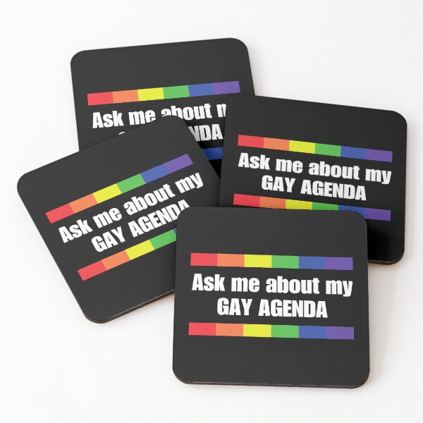 Item preview, Ask Me About My Gay Agenda designed and sold by Caring Hearts.
