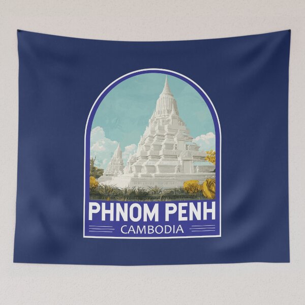 Item preview, Phnom Penh Cambodia Travel Art Emblem designed and sold by KrisSidDesigns.