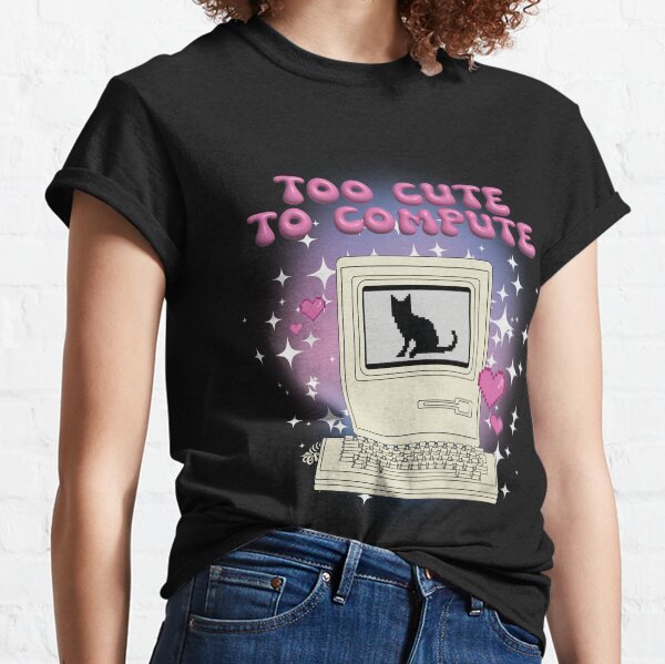 Item preview, Too cute to Compute Retro Cute Aesthetic designed and sold by lecsyas.