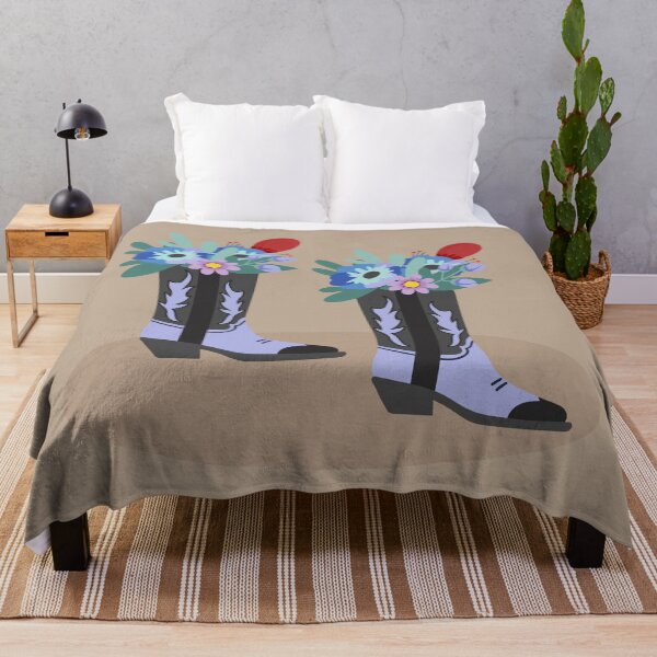 Item preview, Flat Design Illustration with Cowboy Boots and Flowers designed and sold by AlginaPugachova.