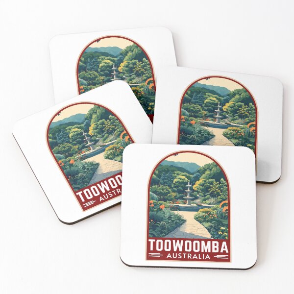 Item preview, Toowoomba in Queensland Australia Retro Travel Art Badge designed and sold by MaateoDesign.