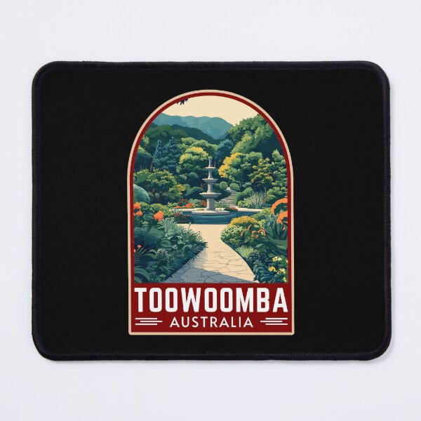 Item preview, Toowoomba in Queensland Australia Retro Travel Art Badge designed and sold by MaateoDesign.