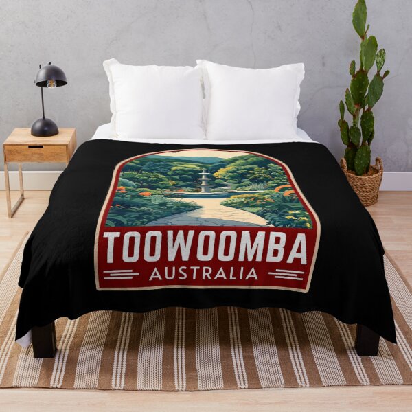 Item preview, Toowoomba in Queensland Australia Retro Travel Art Badge designed and sold by MaateoDesign.