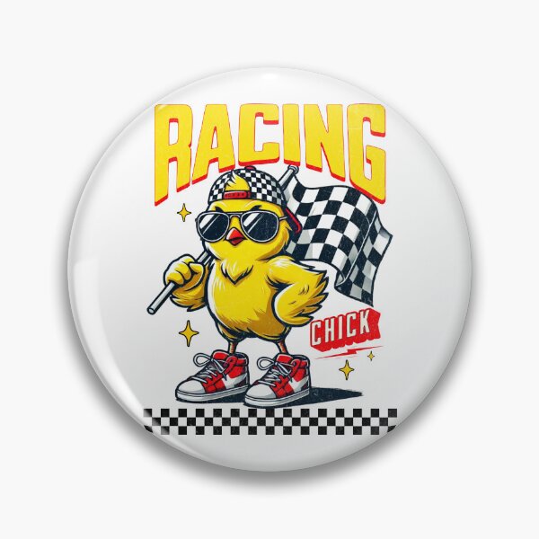 Item preview, Racing Chick Funny Checkered Flag Racing Flag Cute Cool Chick designed and sold by CarantinedChaos.