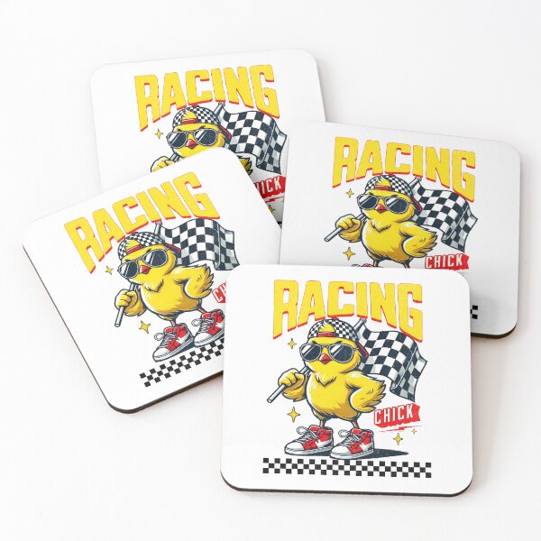 Item preview, Racing Chick Funny Checkered Flag Racing Flag Cute Cool Chick designed and sold by CarantinedChaos.