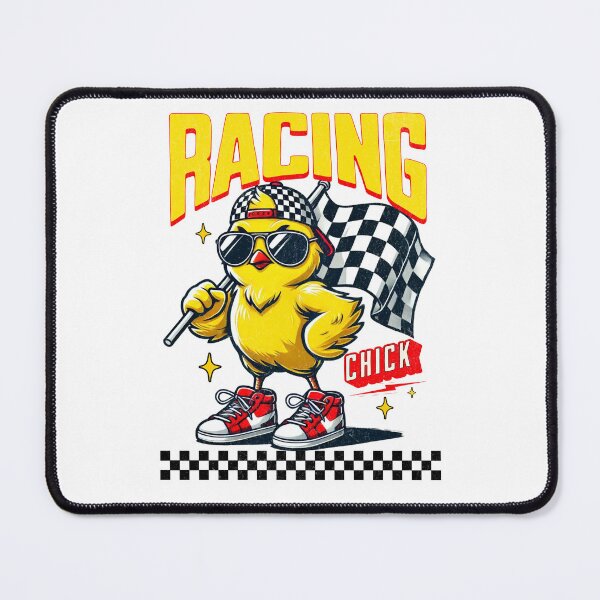 Item preview, Racing Chick Funny Checkered Flag Racing Flag Cute Cool Chick designed and sold by CarantinedChaos.