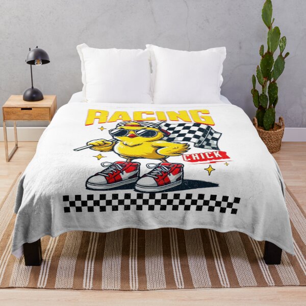 Item preview, Racing Chick Funny Checkered Flag Racing Flag Cute Cool Chick designed and sold by CarantinedChaos.