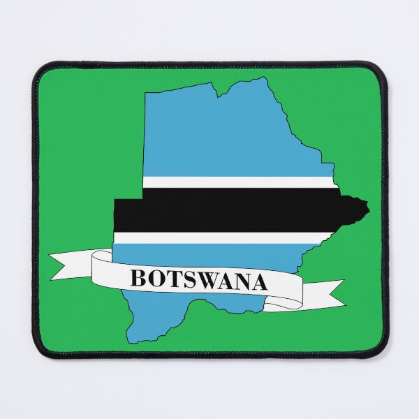 Item preview,  Map of the flag of Botswana designed and sold by visual adventures.