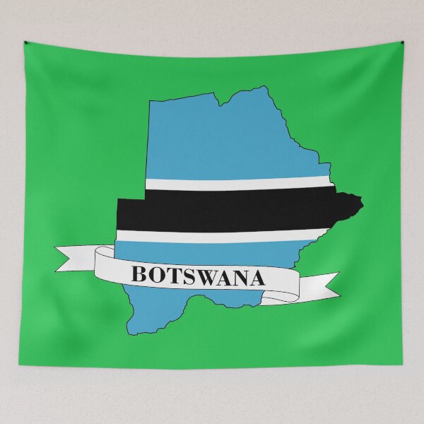 Item preview,  Map of the flag of Botswana designed and sold by visual adventures.