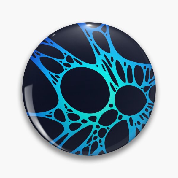 Item preview, Round Ice Blue Spider Web Neural Network with Holes designed and sold by Andrey Prokopenko.