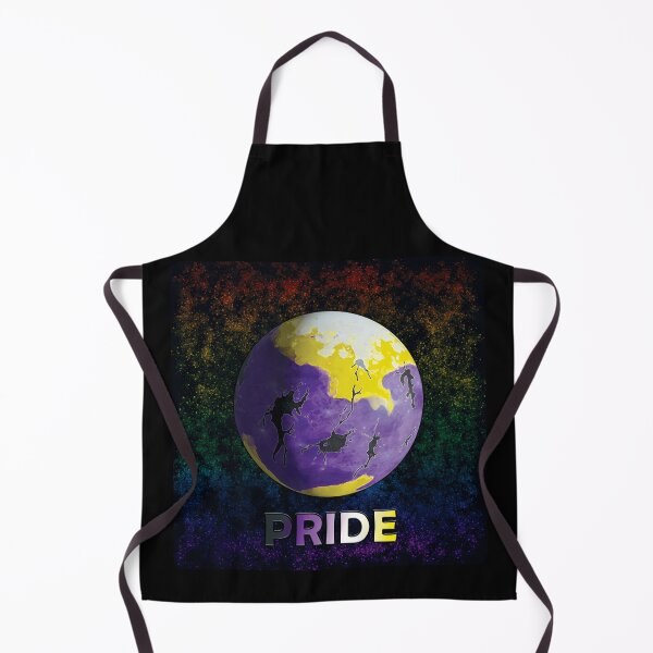 Item preview, Nonbinary Pride Planet and Text designed and sold by SnapV.