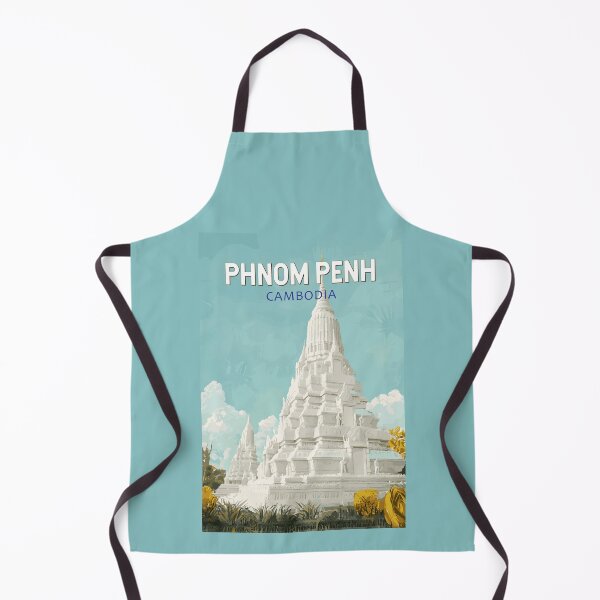 Item preview, Phnom Penh Cambodia Illustration Travel Art Vintage designed and sold by KrisSidDesigns.