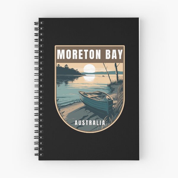 Item preview, Moreton Bay in Queensland Australia Retro Travel Art Badge designed and sold by MaateoDesign.