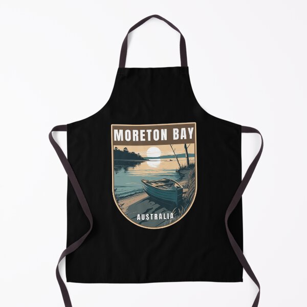 Item preview, Moreton Bay in Queensland Australia Retro Travel Art Badge designed and sold by MaateoDesign.