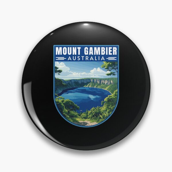 Item preview, Mount Gambier in South Australia Art Travel Emblem designed and sold by MaateoDesign.