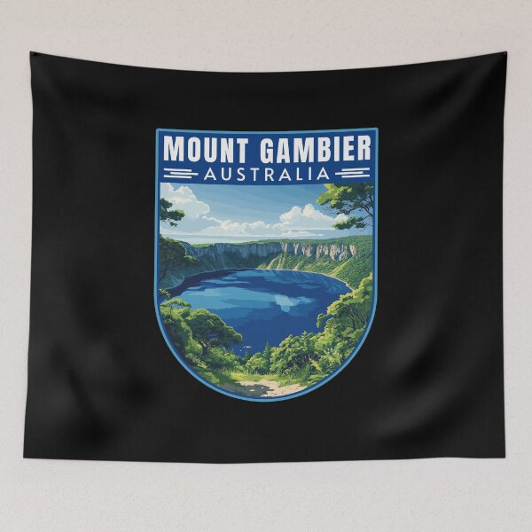 Item preview, Mount Gambier in South Australia Art Travel Emblem designed and sold by MaateoDesign.