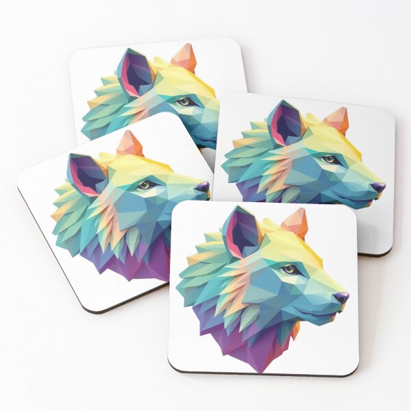 Item preview, Geometric Wolf: Vivid and Fierce designed and sold by Farsky-Fashion.