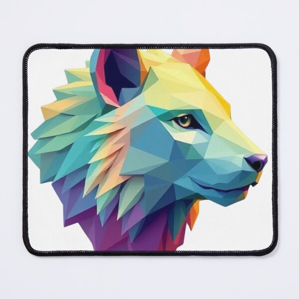 Item preview, Geometric Wolf: Vivid and Fierce designed and sold by Farsky-Fashion.