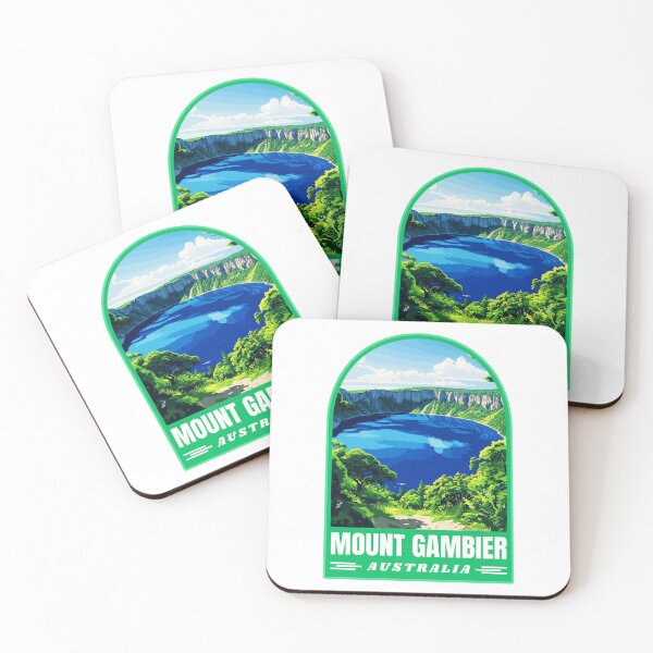 Item preview, Mount Gambier in South Australia Art Travel Badge designed and sold by MaateoDesign.