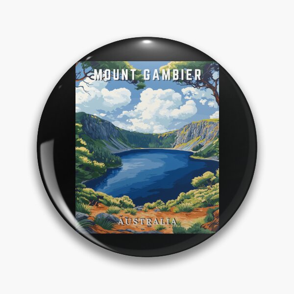 Item preview, Mount Gambier in South Australia Vinatge Travel Landscape designed and sold by MaateoDesign.
