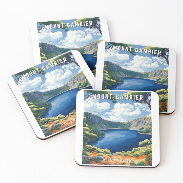 Item preview, Mount Gambier in South Australia Vinatge Travel Landscape designed and sold by MaateoDesign.