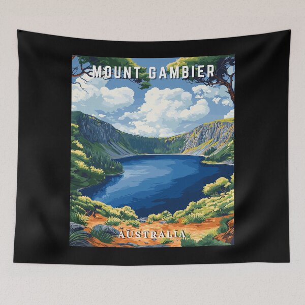 Item preview, Mount Gambier in South Australia Vinatge Travel Landscape designed and sold by MaateoDesign.