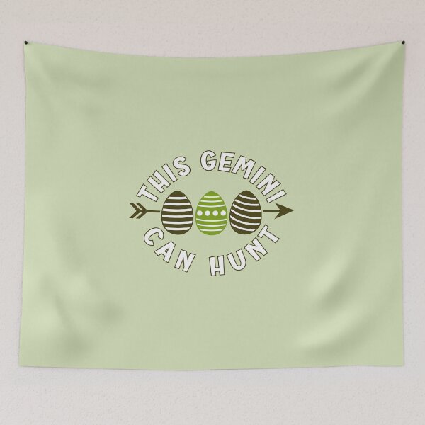 Item preview, This Gemini can hunt - green Easter greetings for astrology lovers designed and sold by mariya-ivanova.