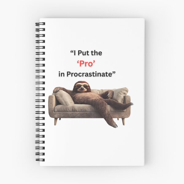 Item preview, I Put the ‘Pro’ in Procrastinate, funky, querky quote  designed and sold by ValhallaPrint.