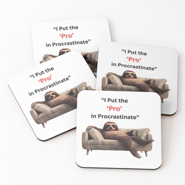 Item preview, I Put the ‘Pro’ in Procrastinate, funky, querky quote  designed and sold by ValhallaPrint.