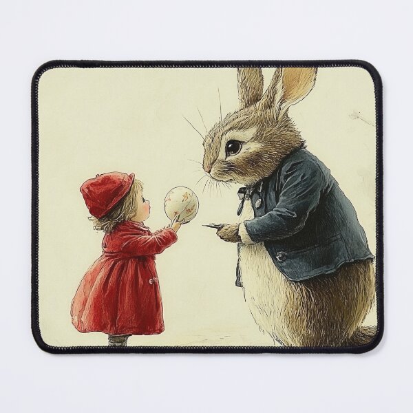Item preview, Vintage Fairytale Rabbit – Whimsical Storybook Illustration designed and sold by casauslu.