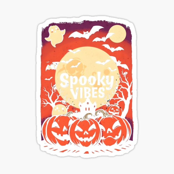Item preview, Spooky Vibes – Halloween Pumpkins, Ghosts & Haunted House Design designed and sold by zeecharmtee.