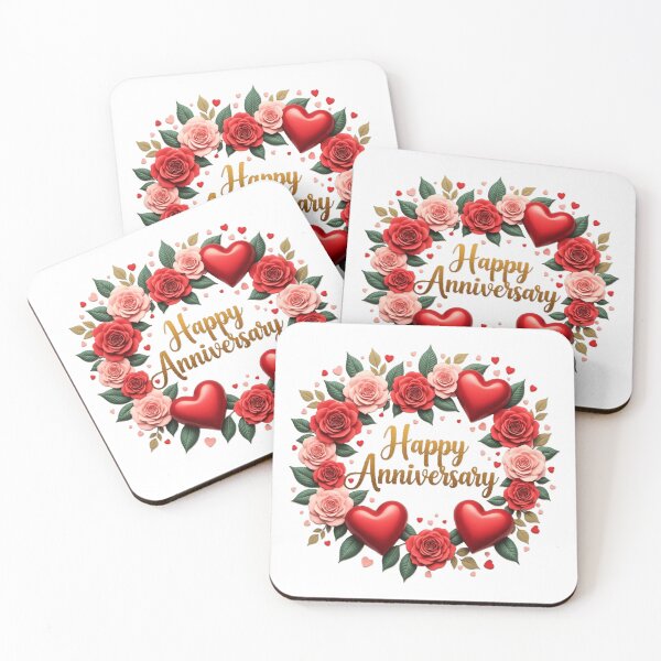 Item preview, Happy anniversary, beautiful hearts and roses. designed and sold by nicnacc.