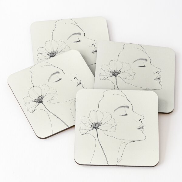Item preview, Floral Face Minimalist Line Art designed and sold by Pure_Art.