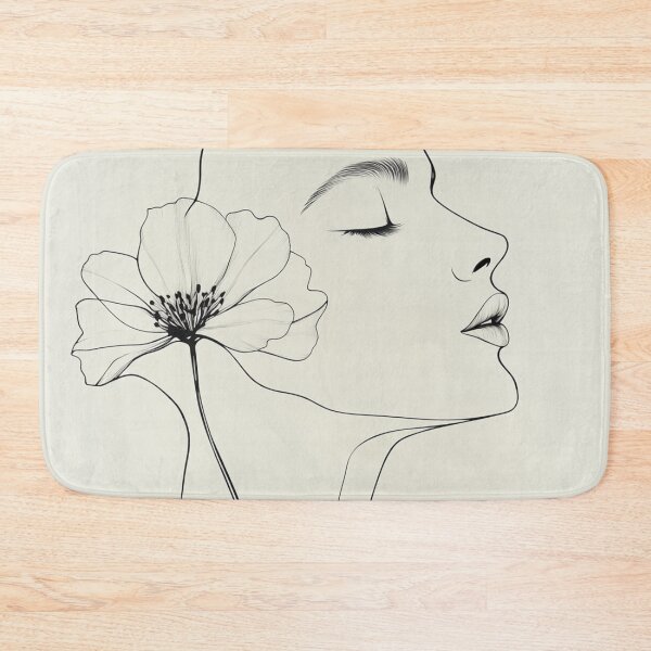 Item preview, Floral Face Minimalist Line Art designed and sold by Pure_Art.